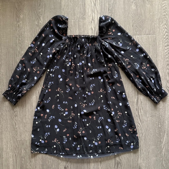 Aritzia Alana Black Floral Babydoll Dress - NWT - Picture 2 of 5